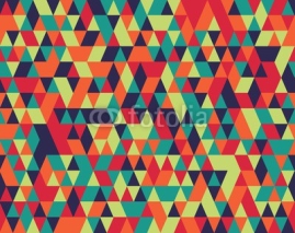 Fototapety Seamless colorful pattern with triangles