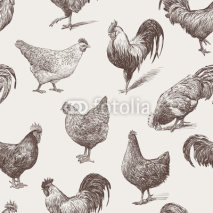 Fototapety cocks and hens