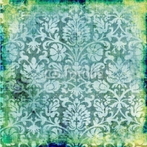 Naklejki green vintage lacy background