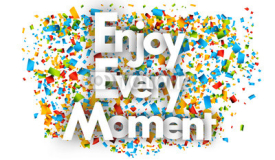 Fototapety Enjoy every moment letters vector word banner sign