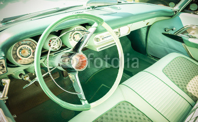 retro styled vehicle dashboard