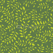 Naklejki Leaves seamless pattern. Vector background.
