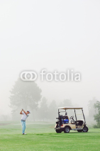 Fototapety golf cart man