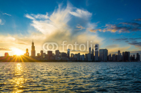 Chicago city downtown urban skyline