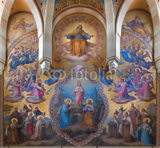 Naklejki Vienna - Big fresco from presbytery of Carmelites church
