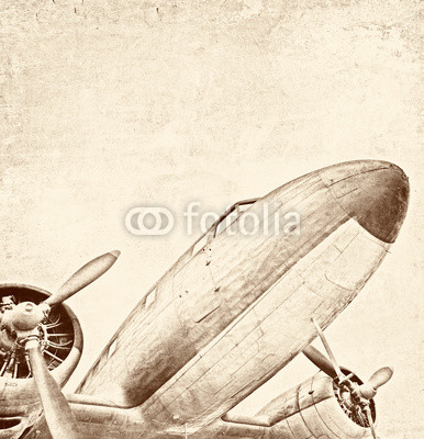 Retro aviation, vintage background