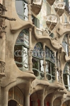 The facade of the house Casa Batllo in Barcelona