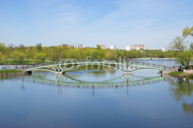 Naklejki MOSCOW, RUSSIA - MAY 7, 2015: Pedestrian bridge in Tsaritsyno Park