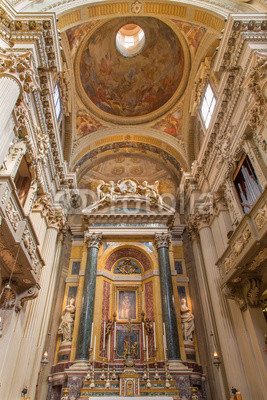Bologna - Main altar of baroque church Santa Maria della Vita