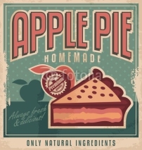 Fototapety Vintage poster design for homemade apple pie