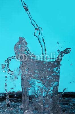 Liquid pouring into the glass