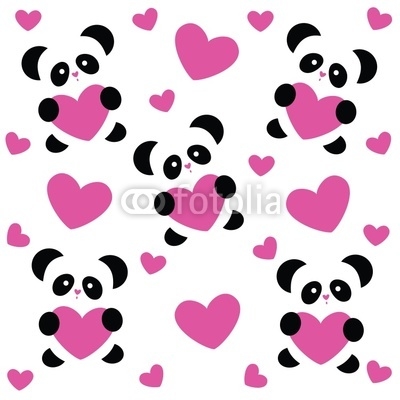 pattern-love-panda