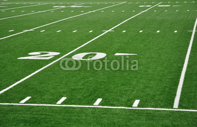 Twenty Yard Line on American Football Field