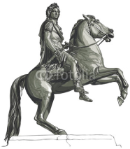 Fototapety French king Louis XIV equestrian statue