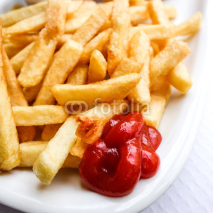 Naklejki Golden French fries potatoes