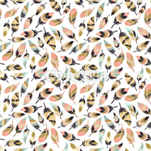 Obrazy i plakaty Boho style feather seamless pattern. Background with colorful feathers. Vector illustration