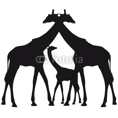 Mama Papa Giraffe Kind Junges Eltern Familie