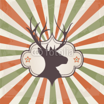 Obrazy i plakaty Rustikaler Hintergrund mit einem Hirsch