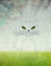 Fototapety Cartoon cat sit