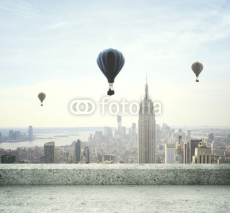 Naklejki air balloon on sky