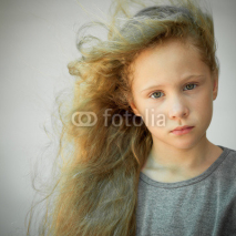Fototapety Portrait of sad child