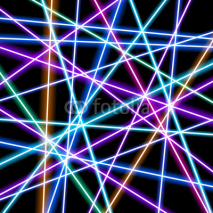 Obrazy i plakaty Abstract vector background, more glowing lines, geometry, technology, neon wallpaper
