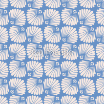 Fototapety seamless vintage pattern with stylized seashells