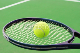 Naklejki Tennis racket with ball