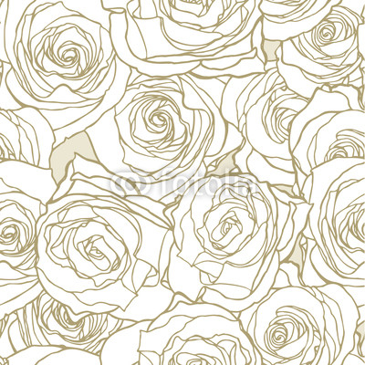 Бесшовный цветочный паттерн с розами