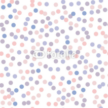 Obrazy i plakaty Polka dot seamless pattern. Vector illustration. Rose quartz and serenity colors.