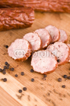 Naklejki sausage with black pepper and cumin
