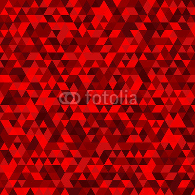 Abstract mosaic background consisting of red triangles