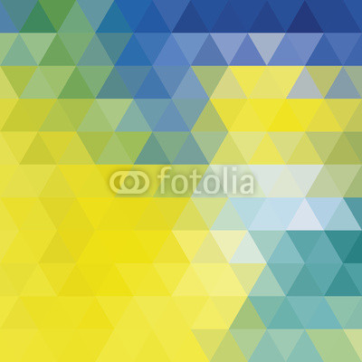 Abstract triangle pattern: blue and yellow