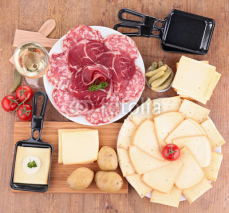 Fototapety raclette and ingredients