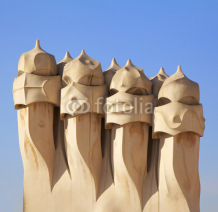 Obrazy i plakaty Gaudi Chimneys statues at Casa Mila, Barcelona