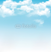 Fototapety Blue sky with clouds. Vector background