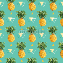 Fototapety Geometric Pineapple Background - Seamless Pattern in vector
