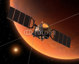 Spacecraft "Mars Express" Orbiting Mars