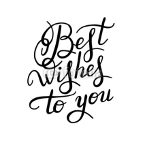 Fototapety best wishes hand lettering inscription handwritten quote, callig