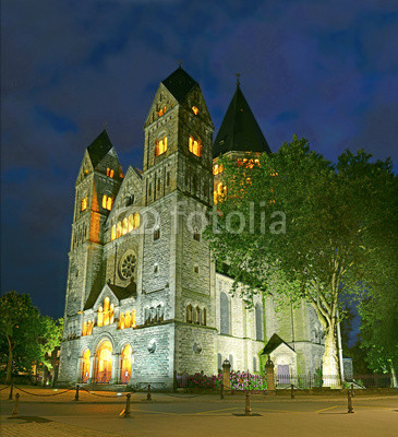 Temple Neuf de Metz at night - Lorraine, France