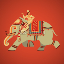 Naklejki Elephant riding