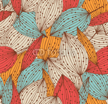 Obrazy i plakaty Romantic autumn floral seamless pattern