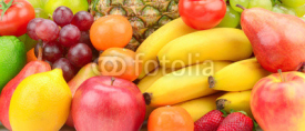 Naklejki fruits and vegetables background