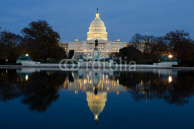 Naklejki View on Capitol in Washington DC on dusk