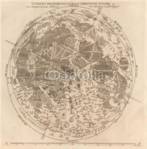 Fototapety Vintage map of the Moon