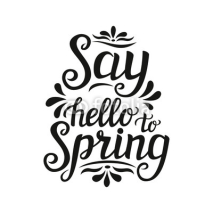 Naklejki "Say hello to spring" poster