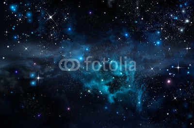 starry sky in the open space