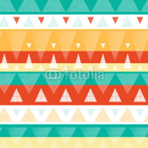 Obrazy i plakaty Vector abstract vibrant ikat stripes seamless pattern background