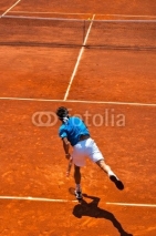 Fototapety Match de tennis sur terre battue : service