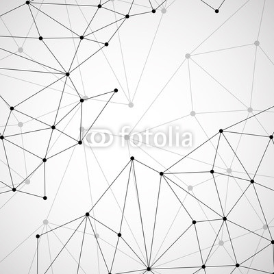 Abstract geometric background with connecting dots and lines. Modern technology concept. Vector illustration. Eps 10